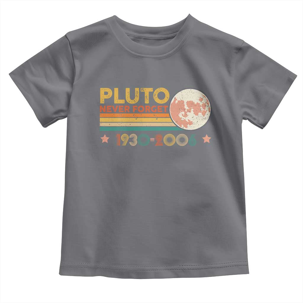 Funny Never Forget Pluto 1930 2006 Toddler T Shirt Retro Stripes TS11 Charcoal Print Your Wear