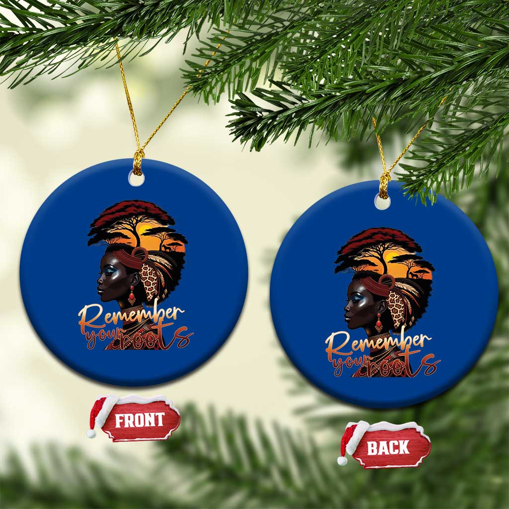 Black History Month Ceramic Ornament Remember Your Roots African Safari TS11 1pc Blue Print Your Wear