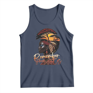 Black History Month Tank Top Remember Your Roots African Safari TS11 Navy Print Your Wear