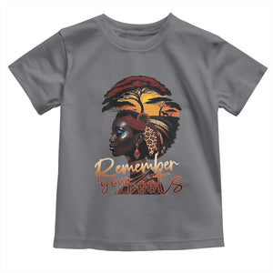 Black History Month Toddler T Shirt Remember Your Roots African Safari TS11 Charcoal Print Your Wear