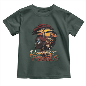 Black History Month Toddler T Shirt Remember Your Roots African Safari TS11 Dark Forest Green Print Your Wear