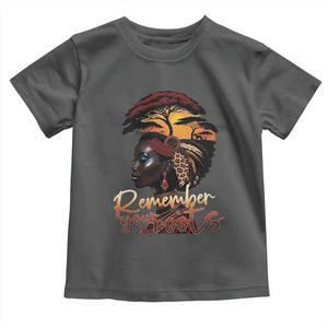 Black History Month Toddler T Shirt Remember Your Roots African Safari TS11 Dark Heather Print Your Wear