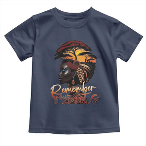 Black History Month Toddler T Shirt Remember Your Roots African Safari TS11 Navy Print Your Wear