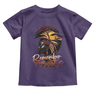 Black History Month Toddler T Shirt Remember Your Roots African Safari TS11 Purple Print Your Wear