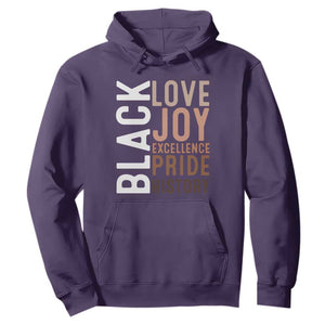 Black Love Joy Excellence Pride History Hoodie Proud African American TS11 Purple Print Your Wear