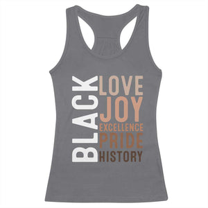 Black Love Joy Excellence Pride History Racerback Tank Top Proud African American TS11 Charcoal Print Your Wear