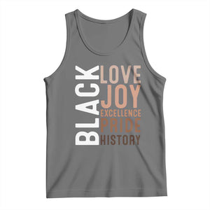 Black Love Joy Excellence Pride History Tank Top Proud African American TS11 Black Heather Print Your Wear
