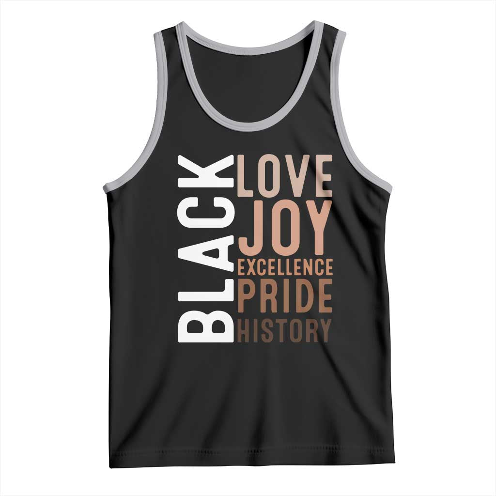 Black Love Joy Excellence Pride History Tank Top Proud African American TS11 Black Athletic Heather Print Your Wear