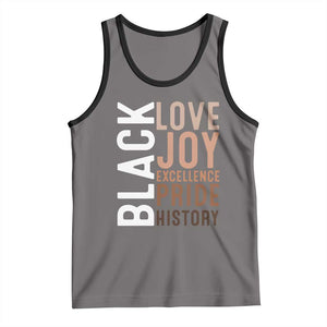 Black Love Joy Excellence Pride History Tank Top Proud African American TS11 Deep Heather Black Print Your Wear