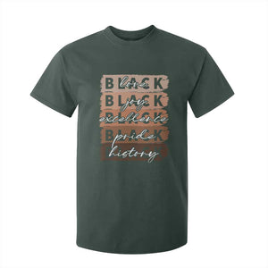 Black Love Joy Excellence Pride History T Shirt For Kid Proud African American Melanin Brush Stroke TS11 Dark Forest Green Print Your Wear