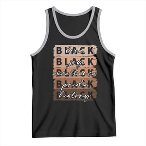 Black Love Joy Excellence Pride History Tank Top Proud African American Melanin Brush Stroke TS11 Black Athletic Heather Print Your Wear