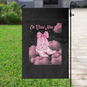 On Cloud Nine Garden Flag 9th Birthday Bday Girl Pink Coquette Cowgirl Boots TS11 Print Your Wear