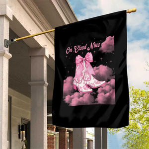On Cloud Nine Garden Flag 9th Birthday Bday Girl Pink Coquette Cowgirl Boots TS11 Print Your Wear