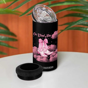 On Cloud Nine 4 in 1 Can Cooler Tumbler 9th Birthday Bday Girl Pink Coquette Cowgirl Boots TS11 Print Your Wear