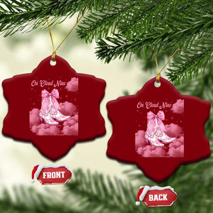 On Cloud Nine Ceramic Ornament 9th Birthday Bday Girl Pink Coquette Cowgirl Boots TS11 Print Your Wear