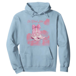 On Cloud Nine Hoodie 9th Birthday Bday Girl Pink Coquette Cowgirl Boots TS11 Light Blue Print Your Wear