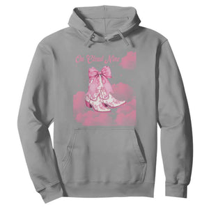 On Cloud Nine Hoodie 9th Birthday Bday Girl Pink Coquette Cowgirl Boots TS11 Sport Gray Print Your Wear