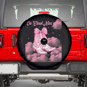 On Cloud Nine Spare Tire Cover 9th Birthday Bday Girl Pink Coquette Cowgirl Boots TS11 Black Print Your Wear