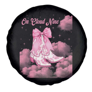 On Cloud Nine Spare Tire Cover 9th Birthday Bday Girl Pink Coquette Cowgirl Boots TS11 Print Your Wear
