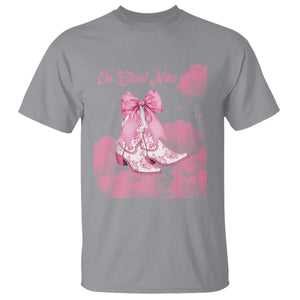 On Cloud Nine T Shirt 9th Birthday Bday Girl Pink Coquette Cowgirl Boots TS11 Sport Gray Print Your Wear