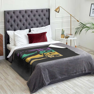 Mardi Gras NOLA New Orleans Carnival Jazz Music Glitter Print Throw Blanket TS11 Print Your Wear