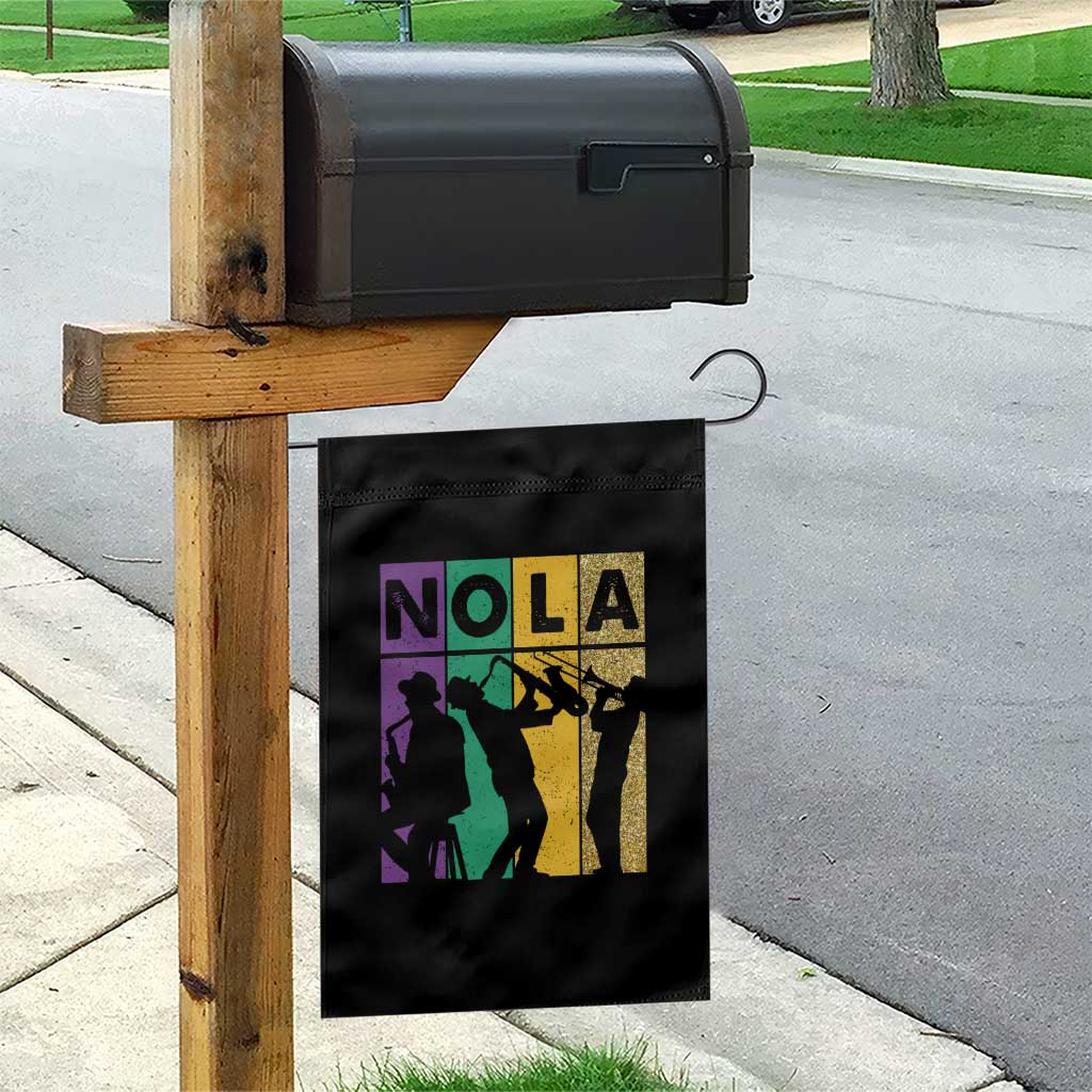 Mardi Gras NOLA New Orleans Carnival Jazz Music Glitter Print Garden Flag TS11 Print Your Wear