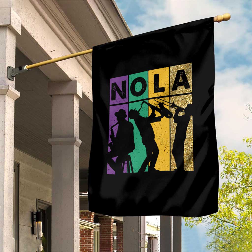 Mardi Gras NOLA New Orleans Carnival Jazz Music Glitter Print Garden Flag TS11 Print Your Wear