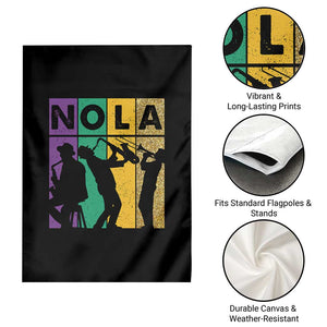 Mardi Gras NOLA New Orleans Carnival Jazz Music Glitter Print Garden Flag TS11 Print Your Wear