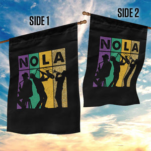 Mardi Gras NOLA New Orleans Carnival Jazz Music Glitter Print Garden Flag TS11 Print Your Wear