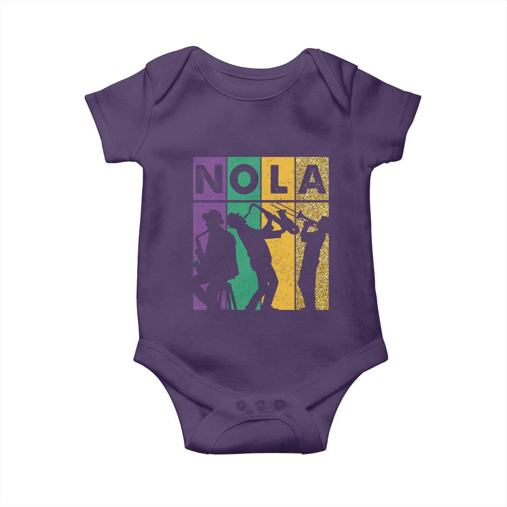 Mardi Gras NOLA New Orleans Carnival Jazz Music Glitter Print Baby Onesie TS11 Purple Print Your Wear