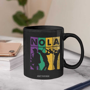 Mardi Gras NOLA New Orleans Carnival Jazz Music Glitter Print Coffee Mug TS11 Print Your Wear