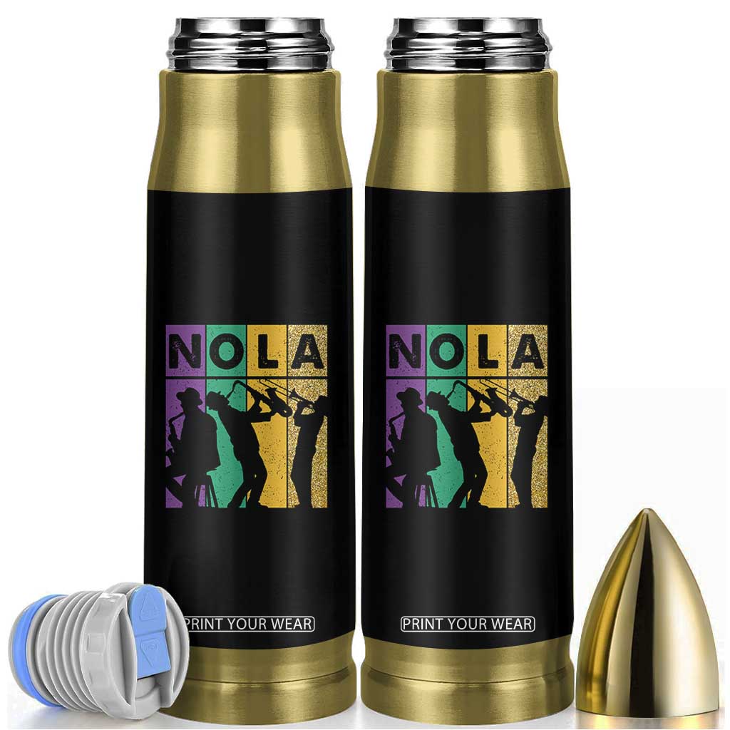 Mardi Gras NOLA New Orleans Carnival Jazz Music Glitter Print Bullet Tumbler TS11 Black Print Your Wear