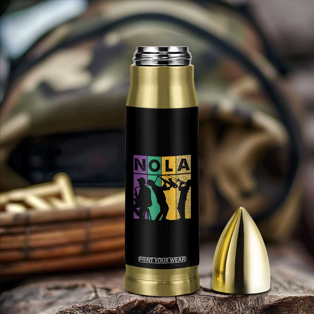 Mardi Gras NOLA New Orleans Carnival Jazz Music Glitter Print Bullet Tumbler TS11 Print Your Wear
