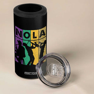 Mardi Gras NOLA New Orleans Carnival Jazz Music Glitter Print 4 in 1 Can Cooler Tumbler TS11 Print Your Wear