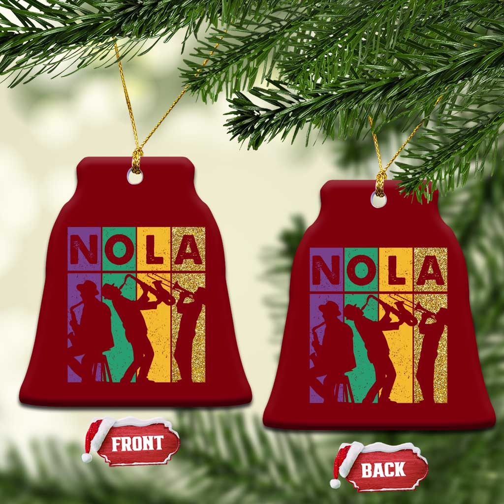 Mardi Gras NOLA New Orleans Carnival Jazz Music Glitter Print Ceramic Ornament TS11 Print Your Wear