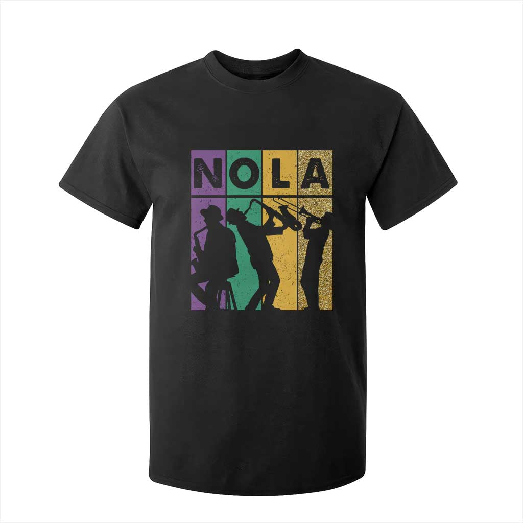 Mardi Gras NOLA New Orleans Carnival Jazz Music Glitter Print T Shirt For Kid TS11 Black Print Your Wear