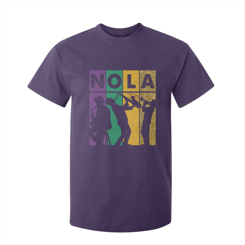 Mardi Gras NOLA New Orleans Carnival Jazz Music Glitter Print T Shirt For Kid TS11 Purple Print Your Wear