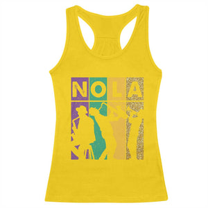 Mardi Gras NOLA New Orleans Carnival Jazz Music Glitter Print Racerback Tank Top TS11 Daisy Print Your Wear