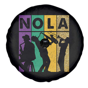 Mardi Gras NOLA New Orleans Carnival Jazz Music Glitter Print Spare Tire Cover TS11 Print Your Wear