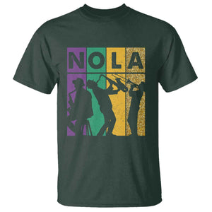 Mardi Gras NOLA New Orleans Carnival Jazz Music Glitter Print T Shirt TS11 Dark Forest Green Print Your Wear