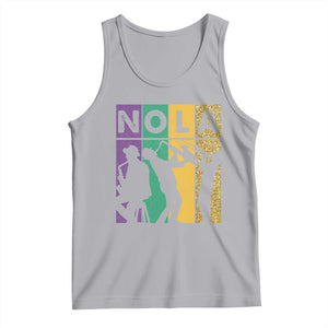 Mardi Gras NOLA New Orleans Carnival Jazz Music Glitter Print Tank Top TS11 Athletic Heather Print Your Wear