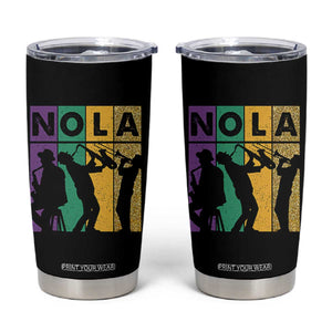 Mardi Gras NOLA New Orleans Carnival Jazz Music Glitter Print Tumbler Cup TS11 Black Print Your Wear