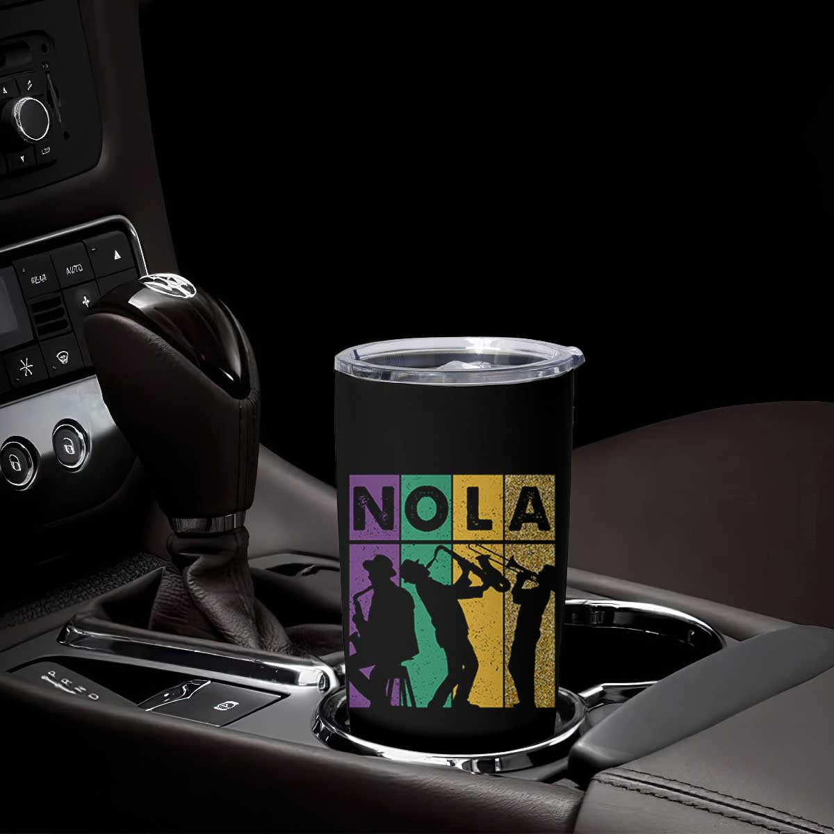 Mardi Gras NOLA New Orleans Carnival Jazz Music Glitter Print Tumbler Cup TS11 Print Your Wear