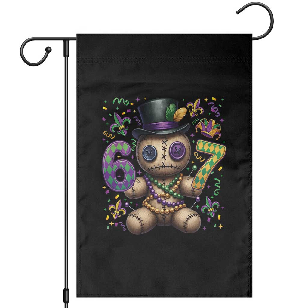 Funny Mardi Gras 67 Voodoo Doll Garden Flag Fat Tuesday Six Seven Meme TS11 Black Print Your Wear