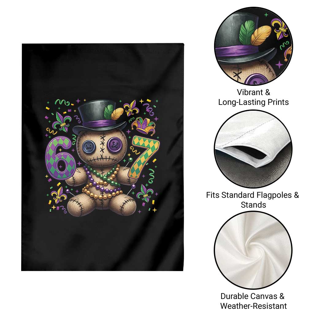 Funny Mardi Gras 67 Voodoo Doll Garden Flag Fat Tuesday Six Seven Meme TS11 Print Your Wear