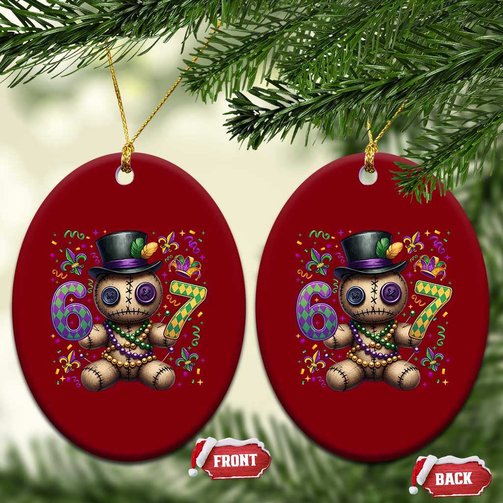 Funny Mardi Gras 67 Voodoo Doll Ceramic Ornament Fat Tuesday Six Seven Meme TS11 Print Your Wear