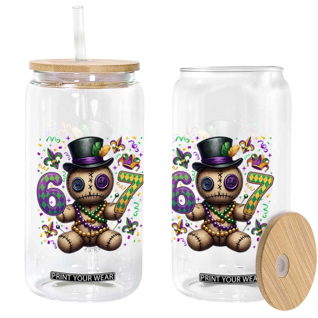 Funny Mardi Gras 67 Voodoo Doll Glass Can Fat Tuesday Six Seven Meme TS11 Print Your Wear