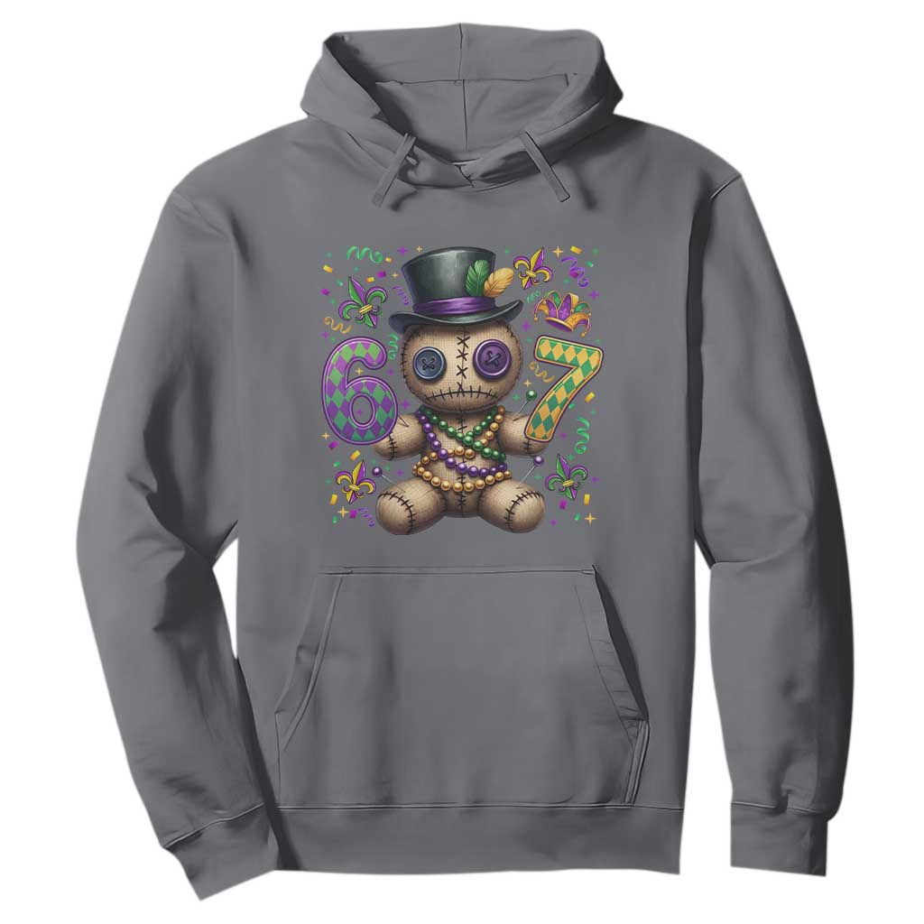 Funny Mardi Gras 67 Voodoo Doll Hoodie Fat Tuesday Six Seven Meme TS11 Charcoal Print Your Wear