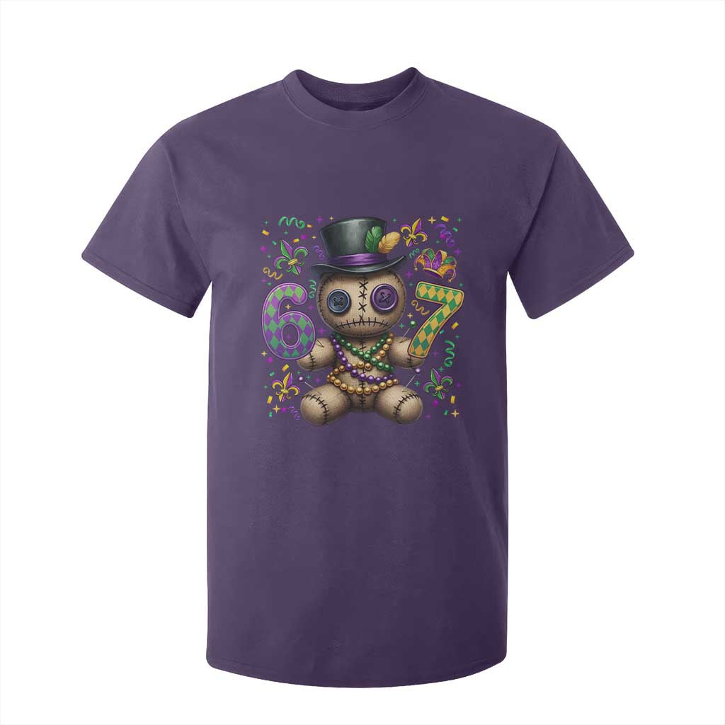 Funny Mardi Gras 67 Voodoo Doll T Shirt For Kid Fat Tuesday Six Seven Meme TS11 Purple Print Your Wear