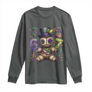 Funny Mardi Gras 67 Voodoo Doll Long Sleeve Shirt Fat Tuesday Six Seven Meme TS11 Dark Heather Print Your Wear